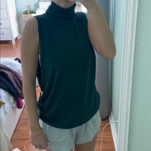 DYI green turtleneck tee